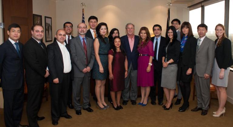 Fall 12 Fellows with President Bush